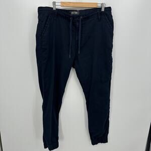 DUER Mens N2X Slim Fit Navy Blue Joggers Size 33x29 Stretch Drawstring Waist